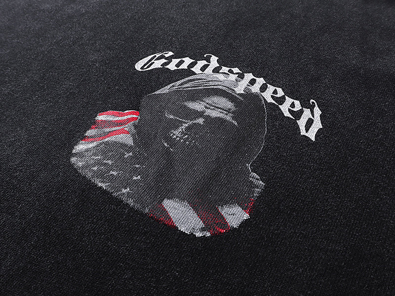 GODSPEED Men's Black L.O.T.F Crew Neck T-Shirt