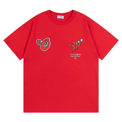 OFF WHITE Scorpio Skate Cotton Graphic T-Shirt