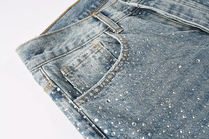 Purple Brand Crystal Diamond Jeans #9133