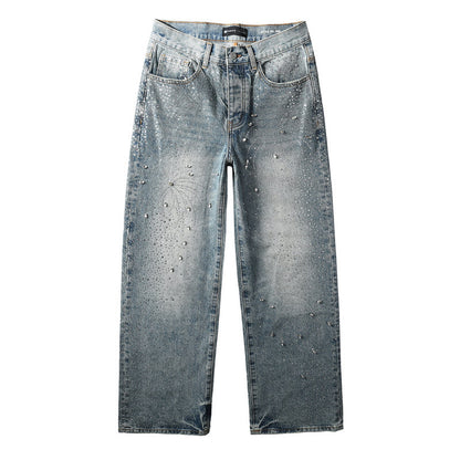 Purple Brand Crystal Diamond Jeans #9133