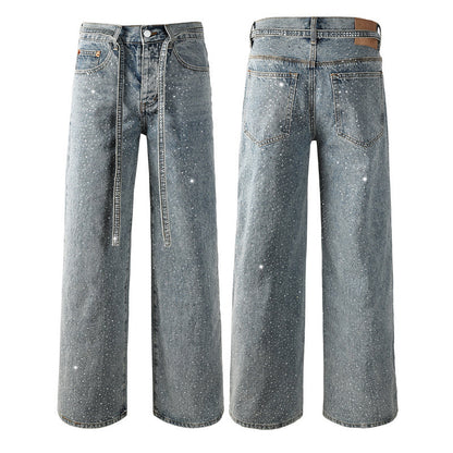 Purple Brand Crystal Diamond Jeans #9129