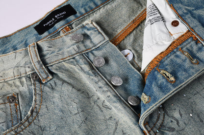 Purple Brand Crystal Diamond Jeans #107