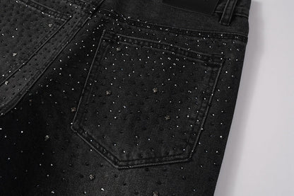 Purple Brand Crystal Diamond Jeans #105