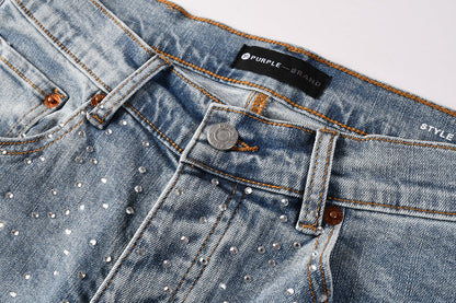 Purple Brand Crystal Diamond Jeans #9132