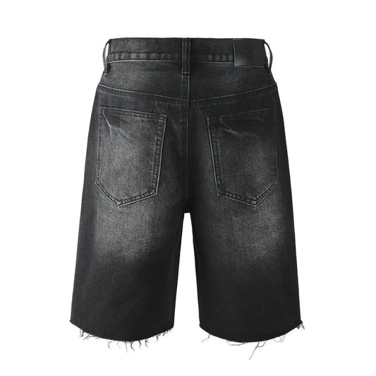 Purple Brand Crystal Diamond Denim Shorts #5104