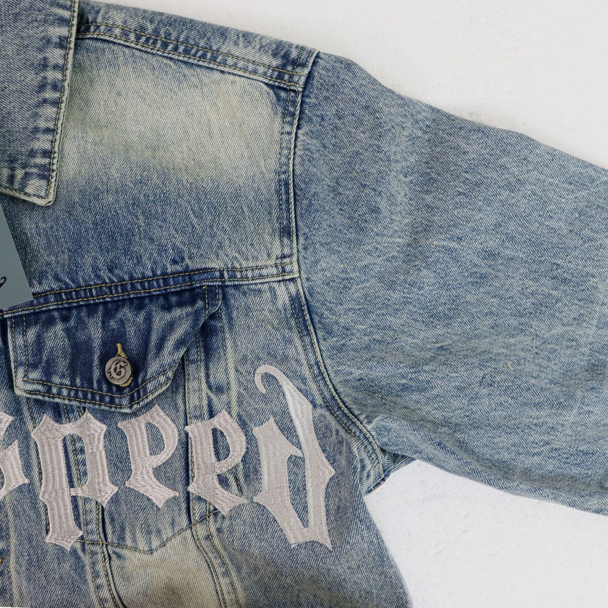 Godspeed  Embroidered Letter Denim Jacket