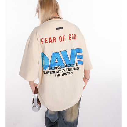 Fear Of God X RRR123 letter print short-sleeved t-shirts
