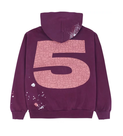 Sp5der Nocturnal Highway Hoodie Dark Purple