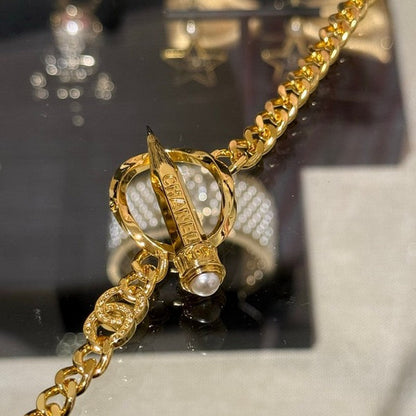 18K  Chanel 25K Pen Choker Necklace