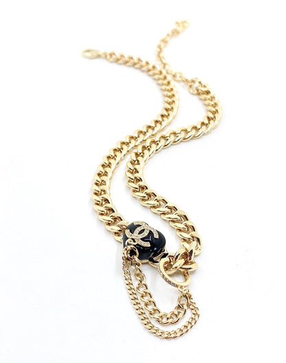 18K  Chanel Black Choker Necklace